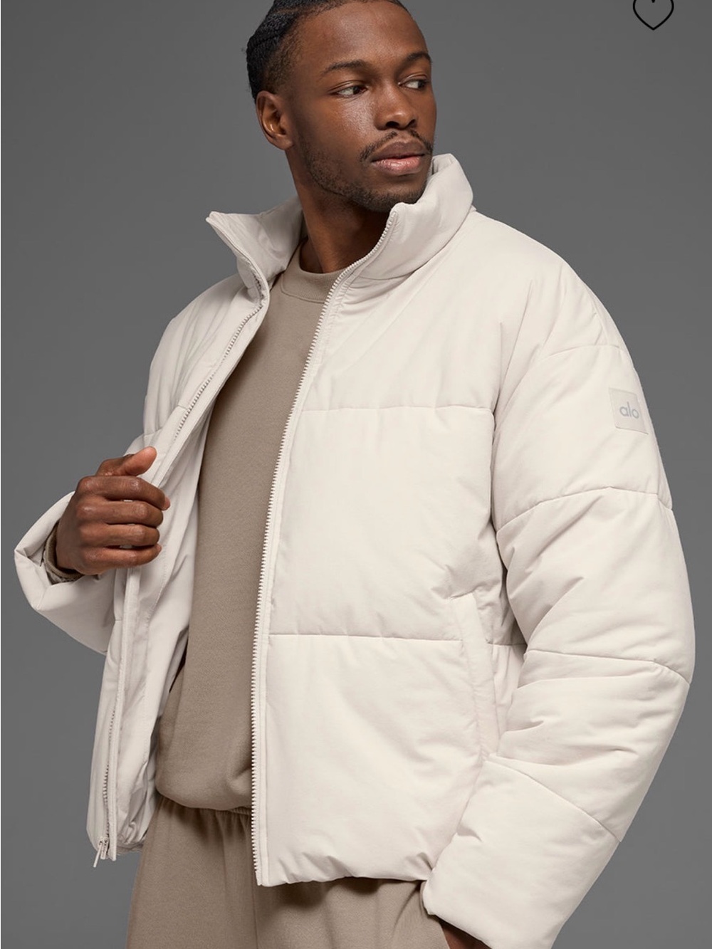 ALO STRETCH WOVEN STREET PUFFER (BONE)
